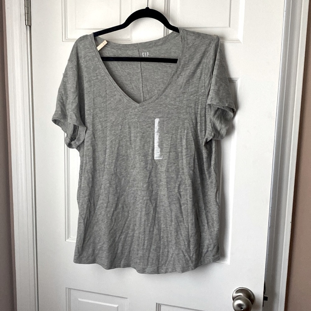 NWT Heather gray v- neck t-shirt